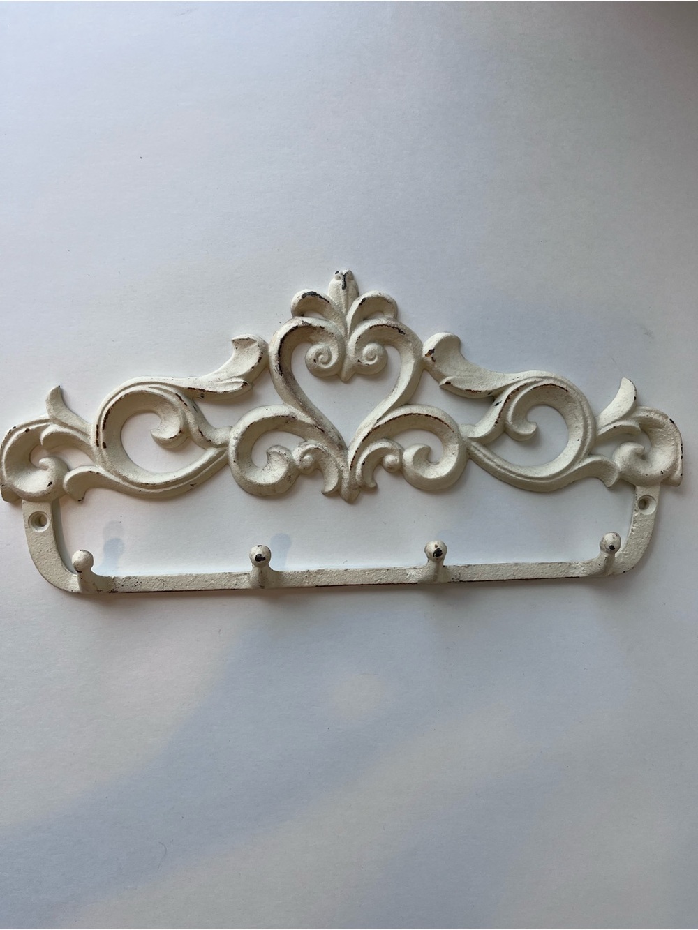 White Cast Iron Wall Mounted Coat Rack Hooks